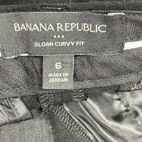 Banana Republic Women’s Size 6 Solid Black Sloan Curvy Fit Ankle Crop Pants - Picture 6 of 6